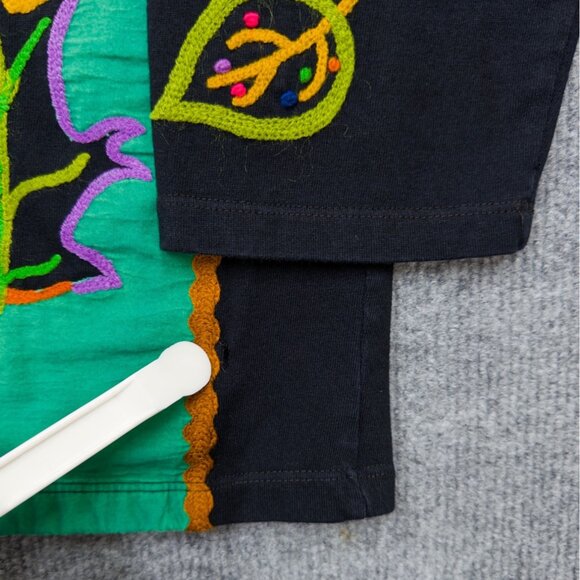 Michael Simon Lite Fall Festival Leaf Cardigan Embroidered Art to Wear Size XL - Picture 10 of 11